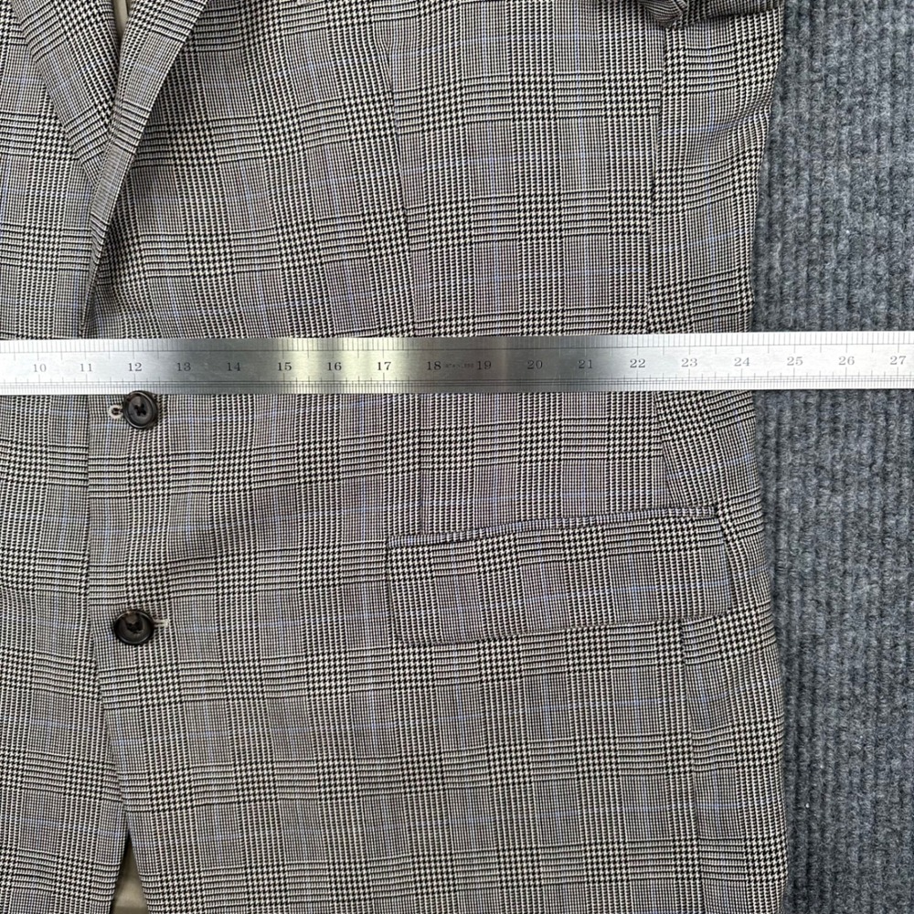 Lauren Ralph Lauren Mens Sport Coat 48L Gray Prince of Wales Wool Check - Picture 8 of 12